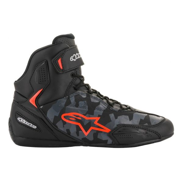 Alpinestars Faster 3 Nero Grigio Camo Rosso Fluo