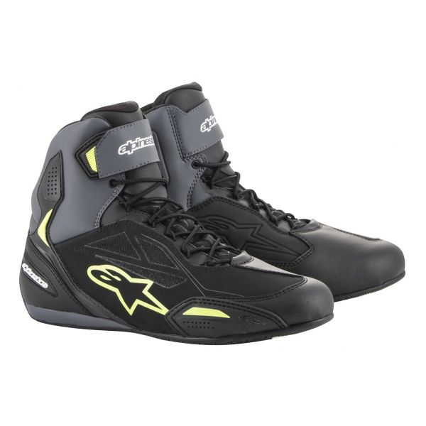 Sneakers Moto Alpinestars Faster 3 Drystar Black Grey Yellow Fluo