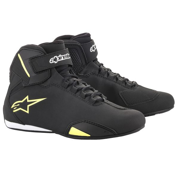 Sneakers Moto Alpinestars Sektor Nero Giallo Fluo Sneakers Moto Alpinestars Sektor Nero Giallo Fluo