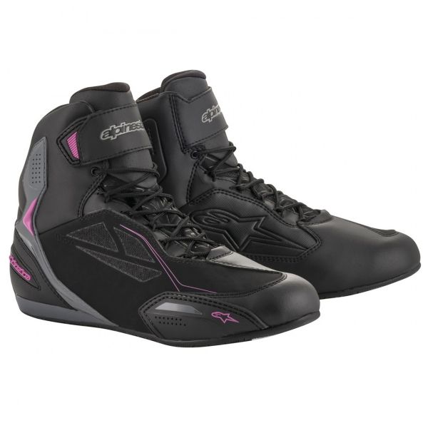 Sneakers Moto Alpinestars Stella Faster 3 Drystar Nero Grigio Scuro Fucsia Sneakers Moto Alpinestars Stella Faster 3 Drystar Nero Grigio Scuro Fucsia