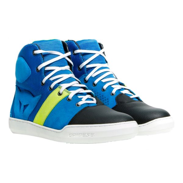 Sneakers Moto Dainese York Air Performance Blue Fluo Yellow