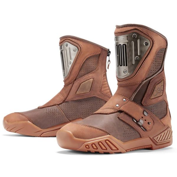 Stivali Moto ICON 1000 Retrograde Brown Boots