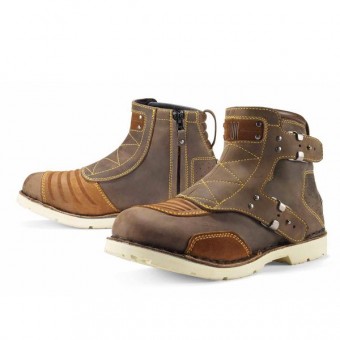 Stivali Moto ICON El Bajo Oiled Brown