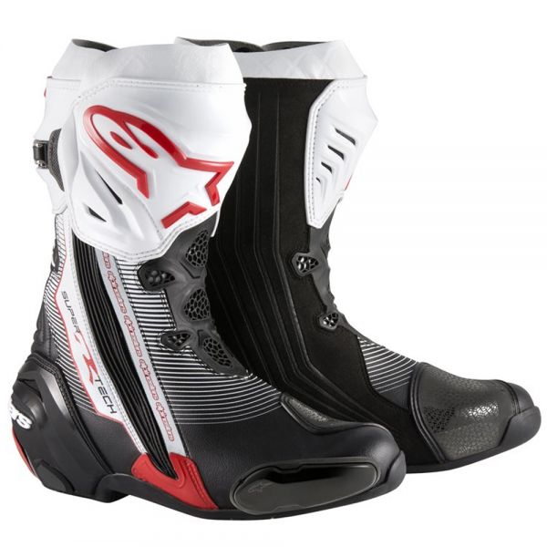 Stivali Moto Alpinestars Supertech R Black Red White