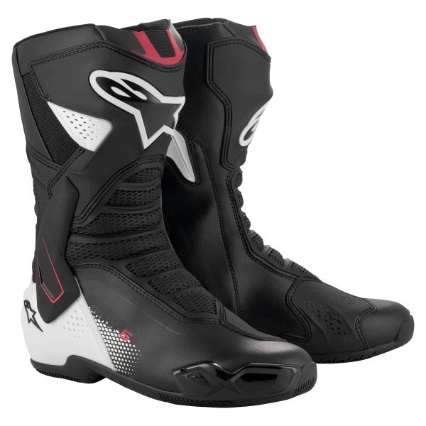 Stivali Moto Alpinestars SMX-6 V3 Nero Bianco Rosso Stivali Moto Alpinestars SMX-6 V3 Nero Bianco Rosso