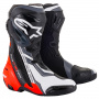 Stivali Moto Alpinestars Stivale Supertech R Nero Rosso Fluo Bianco Grigio