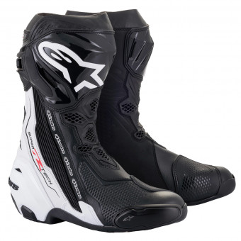 Stivali Moto Alpinestars Supertech R Boot Black White Stivali Moto Alpinestars Supertech R Boot Black White