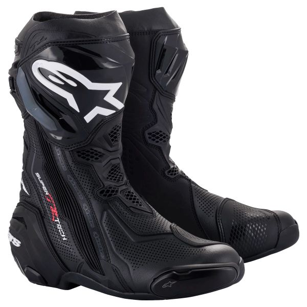 Stivali Moto Alpinestars Supertech R Vented Boot Black Black Stivali Moto Alpinestars Supertech R Vented Boot Black Black