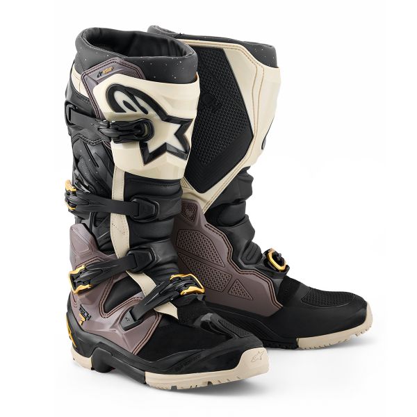 Stivali Moto Alpinestars Tech 7 Enduro Drystar Black Dark Gray Gold