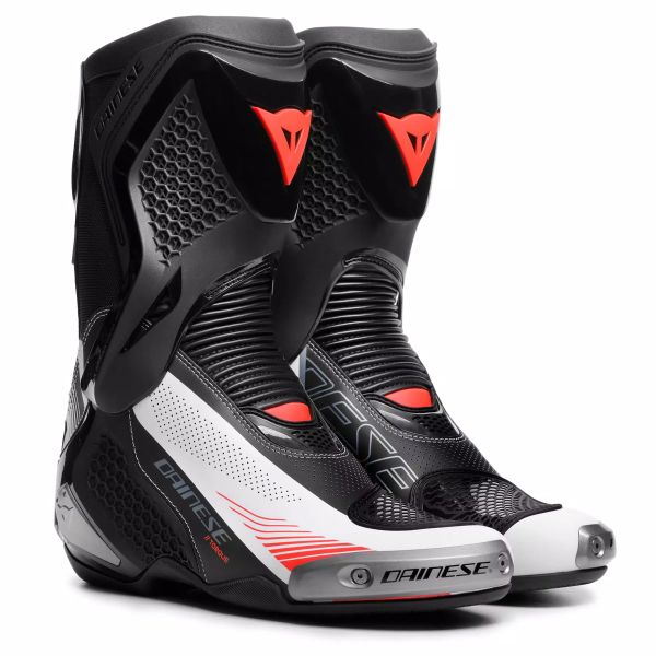 Stivali Moto Dainese Torque 4 Air Black White Red Fluo