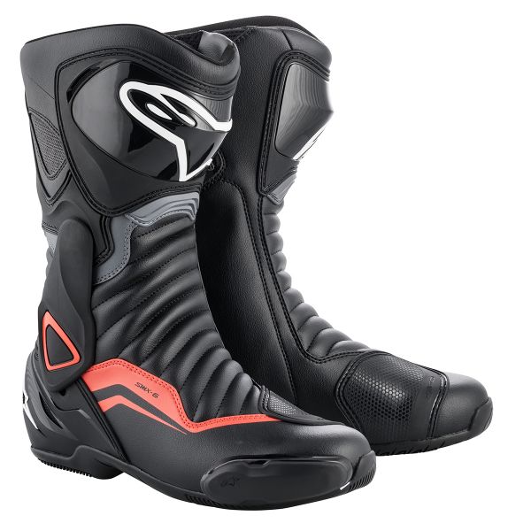 Stivali Moto Alpinestars SMX-6 V2 Black Grey Red Fluo