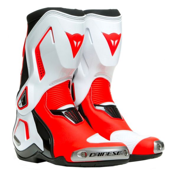 Stivali Moto Dainese Torque 3 Out Lady Black White Fluo Red