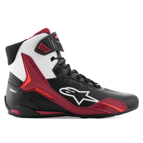 Alpinestars Faster 4 Nero Bianco Rosso Scuro