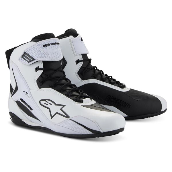 Scarpe Moto Alpinestars Stella Faster 4 Bianco Nero Scarpe Moto Alpinestars Stella Faster 4 Bianco Nero