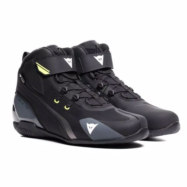 Scarpe Moto Dainese Herian D-WP Black White Yellow Fluo