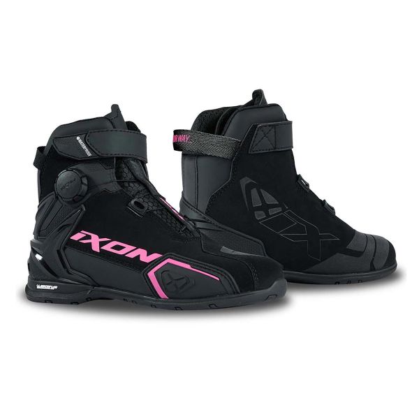 Scarpe Moto Ixon Bull 2 WP Lady Black Fushia
