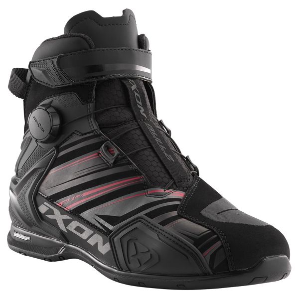 Scarpe Moto Ixon Bull 2 WP Ultra Nero Antracite Rosso