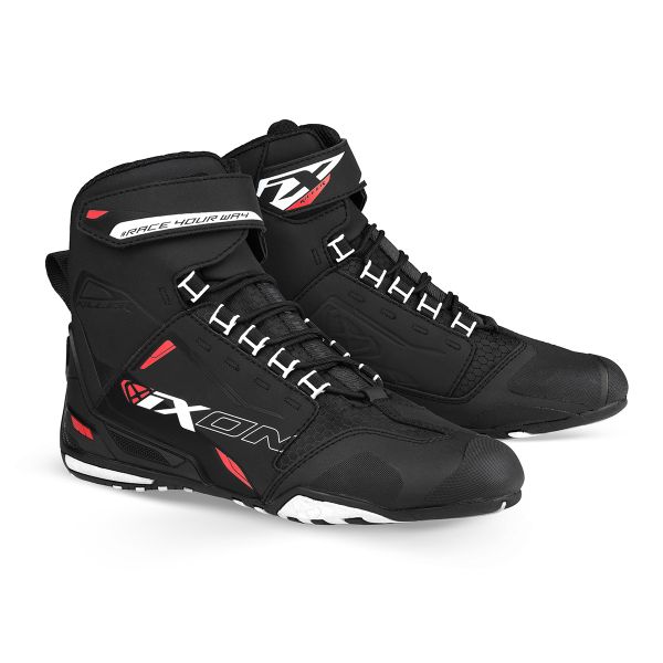 Scarpe Moto Ixon Killer Black White Red