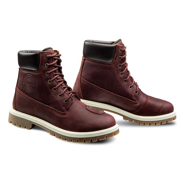 Scarpe Moto Ixon Mud WP Lady Burgundy
