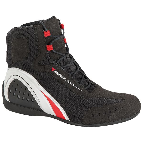 Scarpe Moto Dainese Motorshoe D-WP Black White Red