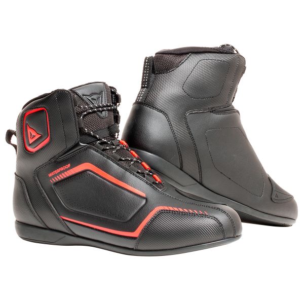 Scarpe Moto Dainese Raptors D-WP Black Fluo Red