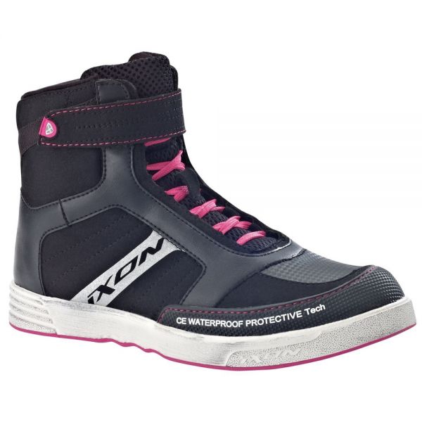 Sneakers Moto Ixon Slack Lady Black White Fuchsia