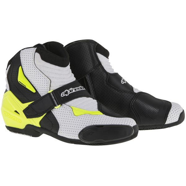 Stivaletti Alpinestars SMX-1 R Vented Black White Yellow Fluo