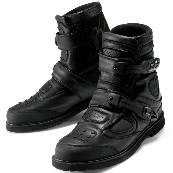 Scarpe Moto ICON Patrol Waterproof Black