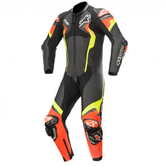 Tute Moto in pelle Alpinestars Atem V4 Suit 1 PC Black Red Yellow Fluo