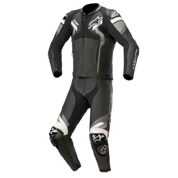 Tute Moto in pelle Alpinestars Atem V4 Suit 2 PC Black Gray White