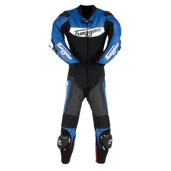Tute Moto in pelle Furygan Combi Kid Evo Black Blue White