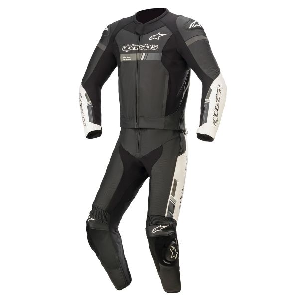 Tute Moto in pelle Alpinestars GP Force Chaser 2 PC Nero Bianco