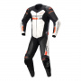 Tute Moto in pelle Alpinestars GP Force Chaser Nero Bianco Rosso Fluo