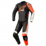 Tute Moto in pelle Alpinestars GP Force Phantom Nero Bianco Rosso Fluo