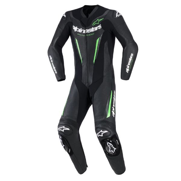 Tute Moto in pelle Alpinestars GP Force V2 Leather Suit 1PC Black Green