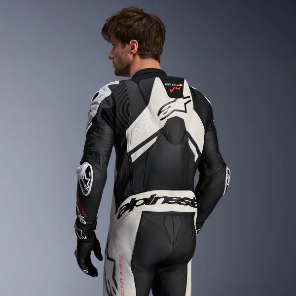 Alpinestars GP Plus V4 Sprint 1PC Nero Bianco Rosso Fluo
