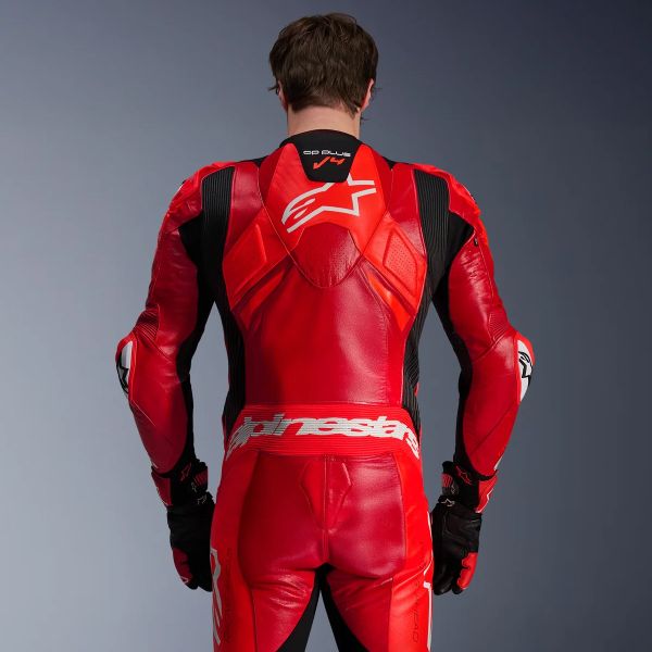 Alpinestars GP Plus V4 Sprint 1PC Rosso Fluo Medio Rosso Bianco