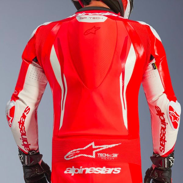 Alpinestars GP Tech V5 1 PC Leather Suit Red Fluo Bright Red White