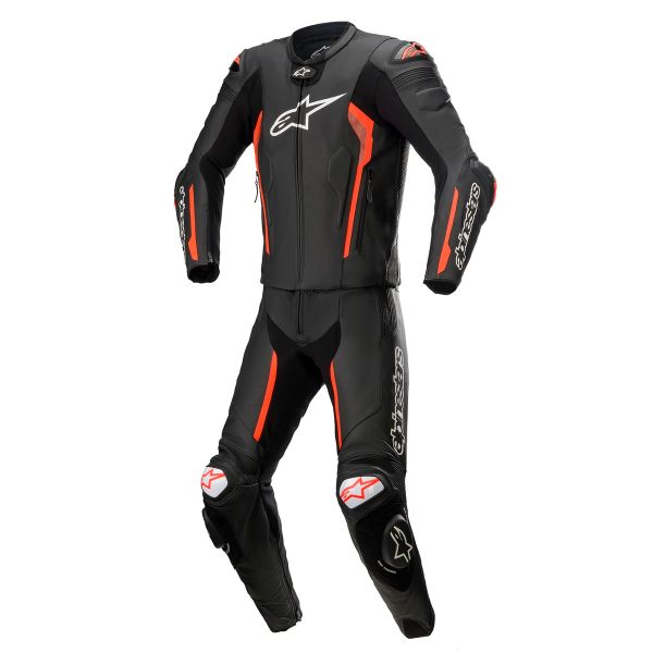 Tute Moto in pelle Alpinestars Tuta Missile V2 2PC Nero Rosso Fluo Tute Moto in pelle Alpinestars Tuta Missile V2 2PC Nero Rosso Fluo