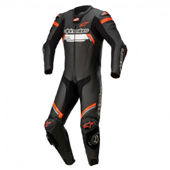 Tute Moto in pelle Alpinestars Missile V2 Ignition 1PC Suit Black Red Fluo