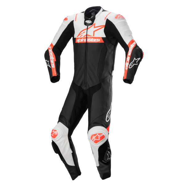 Tute Moto in pelle Alpinestars Missile V2 Ward 1PC Black White Red Fluo Tute Moto in pelle Alpinestars Missile V2 Ward 1PC Black White Red Fluo