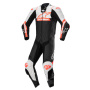 Tute Moto in pelle Alpinestars Missile V2 Ward 1PC Black White Red Fluo