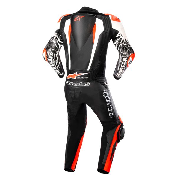 Alpinestars Racing Absolute V2 1PC Nero Bianco Rosso Fluo