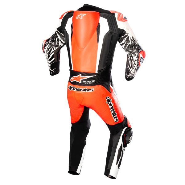 Alpinestars Racing Absolute V2 1PC Rosso Fluo Bianco Nero