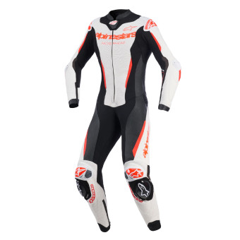 Tute Moto in pelle Alpinestars Stella GP-R7 1PC Leather Suit White Black Red Fluo