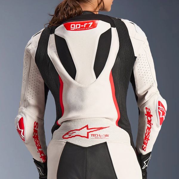 Alpinestars Stella GP-R7 1PC Leather Suit White Black Red Fluo