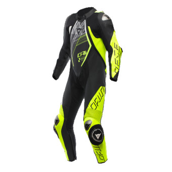 Tute Moto in pelle Dainese Audax D-Zip 1PC Perf Black Yellow Fluo White Tute Moto in pelle Dainese Audax D-Zip 1PC Perf Black Yellow Fluo White