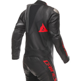 Dainese Demon Sprint 1PC Pelle Nero Nero Rosso Lava