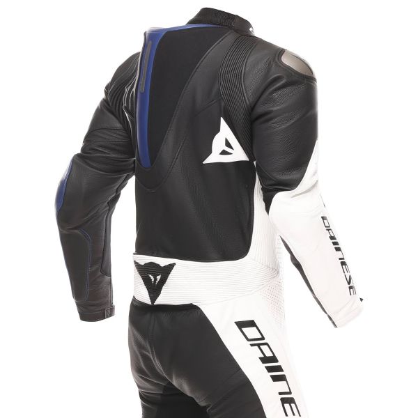 Dainese Demon Sprint 1PC Pelle Nero Bianco Rosso Lava