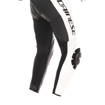 Dainese Demon Sprint 1PC Pelle Nero Bianco Rosso Lava